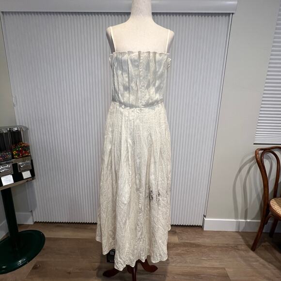 ASTR THE LABEL Women's Sunny Pleated Midi Dress Size M In Soft Yellow - Picture 5 of 13